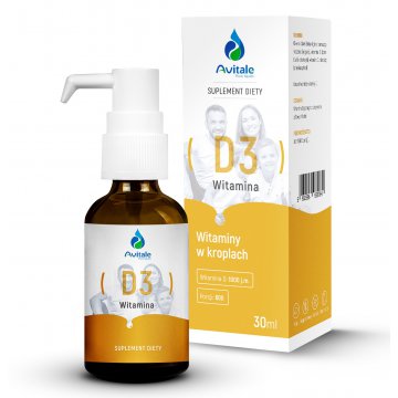 AVITALE Witamina D3 1000IU 30ml - suplement diety