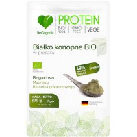 BeOrganic BIO Białko konopne proszek 200g vege - suplement diety Ekologiczne Proteiny