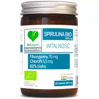 BeOrganic BIO Spirulina Eko 500mg 100tabs vege Eko - suplement diety Witalność