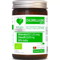 BeOrganic Chlorella Bio 500mg GMOfree 50kaps vege ekologiczna