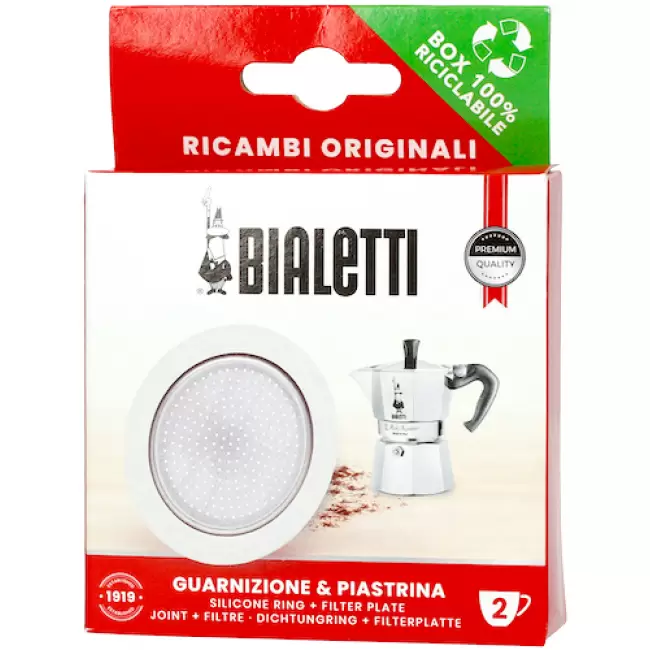 Bialetti 1 uszczelka + sitko 2tz stal Moka Express/Moka Induction