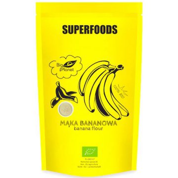 Bio Planet Mąka bananowa BIO 200g Ekologiczna z zielonych bananów SuperFoods vege