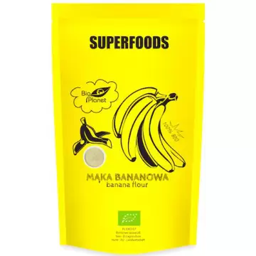 Bio Planet Mąka bananowa BIO 200g Ekologiczna z zielonych bananów SuperFoods vege