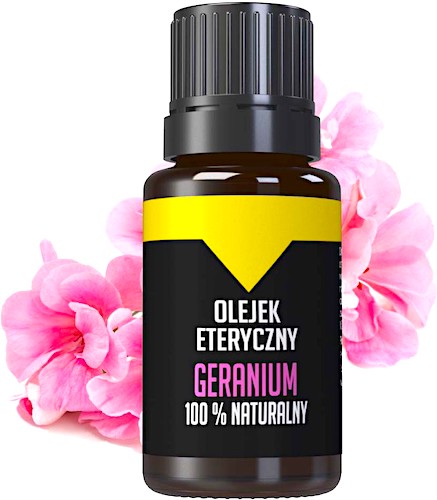 BIOLAVIT Olejek eteryczny Geranium, Pelargonia 100% naturalny 10ml Aromaterapia, Grzybobójczy
