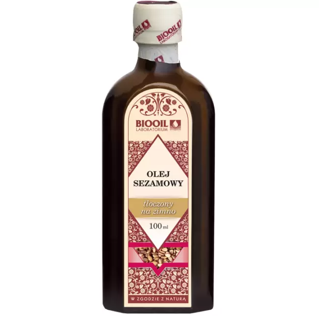 BIOOIL Olej sezamowy tłoczony na zimno nieoczyszczony 250ml