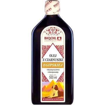 BIOOIL Olej z czarnuszki egipskiej 500ml tłoczony na zimno, nierafinowany
