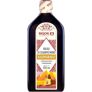 BIOOIL Olej z czarnuszki egipskiej 500ml tłoczony na zimno nierafinowany