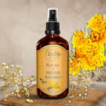 BioOlja Hydrolat z Kocanki Włoskiej BIO nierafinowany kosmetyczny tłoczony na zimno 100ml Naczynka