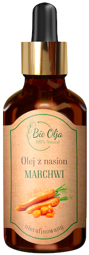 BioOlja Olej z nasion marchwi nierafinowany kosmetyczny tłoczony na zimno 50ml