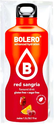 Bolero Drink instant Red Sangria bez cukru i glutenu saszetka 9g Napój o smaku czerwonej sangrii