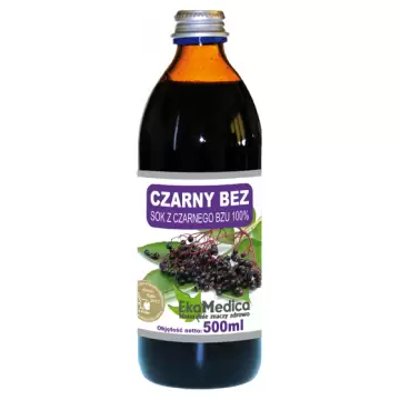 EkaMedica Czarny Bez Sok z Czarnego Bzu 100% 500ml - suplement diety