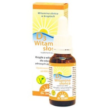 Dr. Jacobs D3 witamina słońca krople 20ml produkt wegetariański - suplement diety