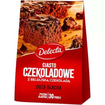 Delecta Ciasto Czekoladowe 670g Duża blacha 30 porcji Murzynek