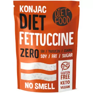 Diet Food 4 x Diet Pasta Fettuccine - makaron roślinny Konnyak (4 x 200gr netto) shirataki bezglutenowy KETO