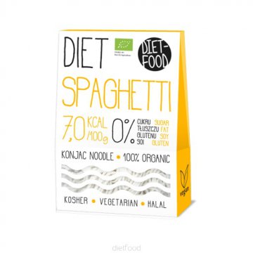 Diet Food BIO Organic Spaghetti - makaron roślinny z rośliny Konnyak 300gr netto shirataki 