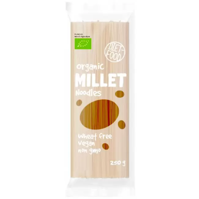 Diet Food BIO organiczny Makaron jaglany 250g vege Millet
