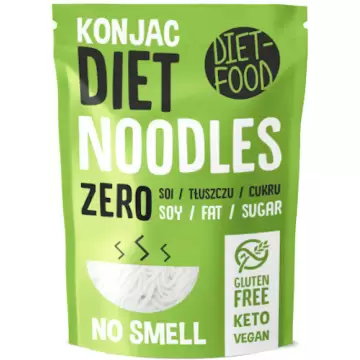 Diet Food Diet Noodles Zero - makaron roślinny Konnyak 200gr netto shirataki bezglutenowy KETO