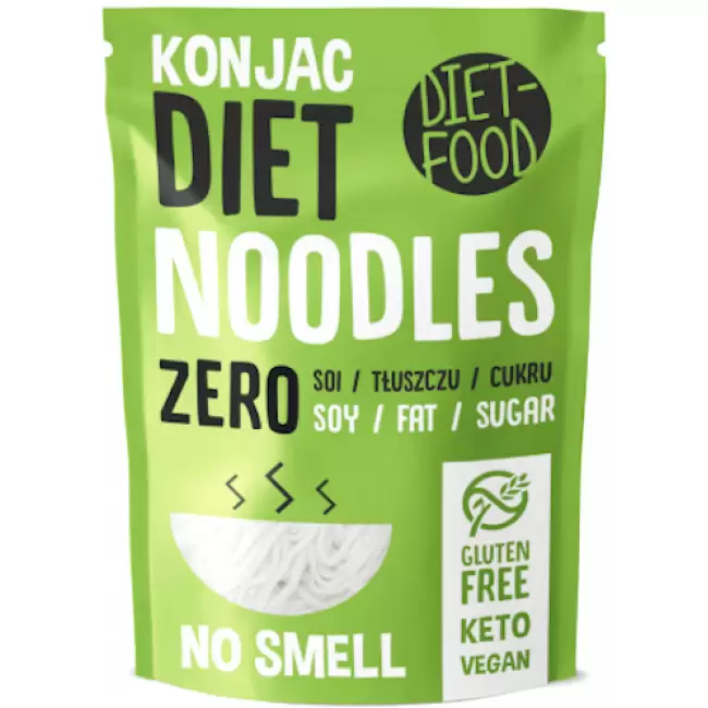 Diet Food 4 x Diet Noodles Zero - makaron roślinny Konnyak (4 x 200gr netto) shirataki bezglutenowy KETO