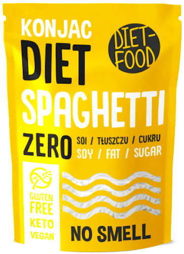 Diet Food Diet Pasta Spaghetti - makaron roślinny Konnyak 200 gr netto shirataki bezglutenowy KETO