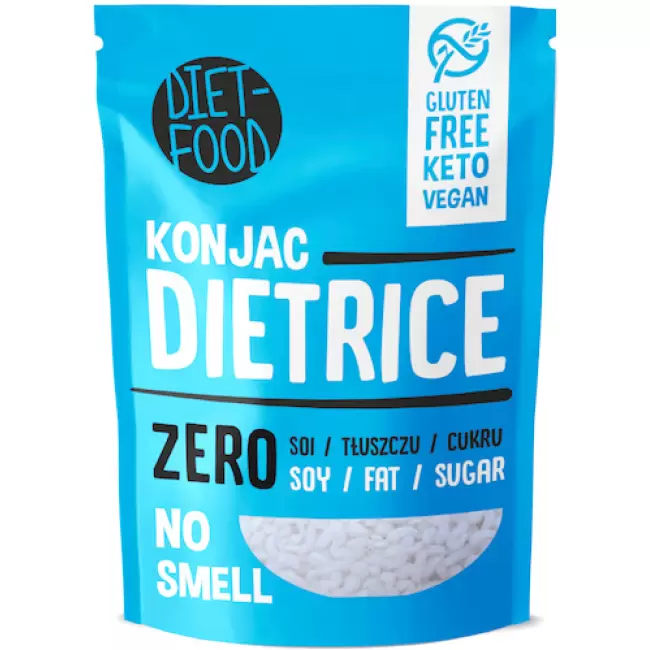 Diet Food 4 x Diet Rice - makaron roślinny Konnyak (4 x 200gr netto) shirataki bezglutenowy KETO