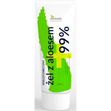 Donum Naturea Wielofunkcyjny Żel z Aloesem 99% 200ml Aloesowy Oparzenia