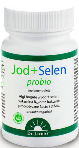 Dr. Jacobs Jod + Selen Probio + B12  90kaps Algi+Probiotyk - suplement diety