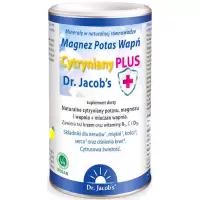Dr. Jacobs Magnez Potas Wapń Cytryniany Plus 300g vege suplement diety Proszek zasadowy Ph Balans Plus