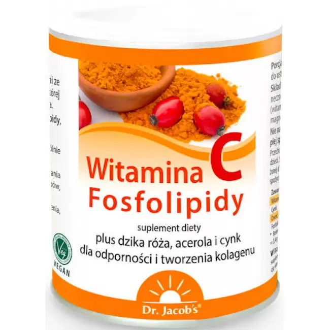 Dr. Jacobs Witamina C liposomalna Fosfolipidy + Cynk 150g proszek