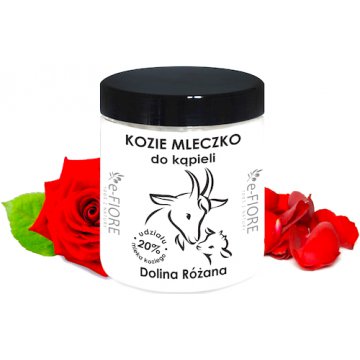 e-Fiore Kozie mleko do kąpieli DOLINA RÓŻANA 400g olejek różany, kolagen, pantenol, olejek jojoba 