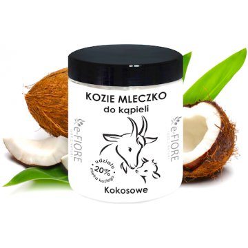 e-Fiore Kozie mleko do kąpieli KOKOSOWE 400g olej kokosowy, kolagen, pantenol, olejek jojoba 