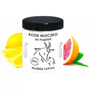 e-Fiore Kozie mleko do kąpieli Słodkie cytrusy 400g Kolagen, Pantenol, Jojoba