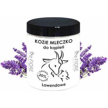 e-Fiore Kozie mleko do kąpieli Lawendowe 400g Kolagen, Pantenol, Jojoba