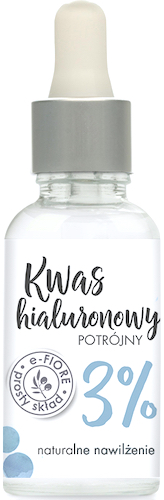 e-Fiore Kwas hialuronowy potrójny 3% HA żel wysokie stężenie lifting skóry 30ml nawilżenie, serum