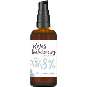 e-Fiore Kwas Hialuronowy potrójny MAX Duże Stężenie HA 8% 30ml lifting skóry, ujędrnienie, nawilżenie, serum