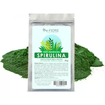 e-Fiore Maska naturalna Spirulina 100% 30g jędrna skóra