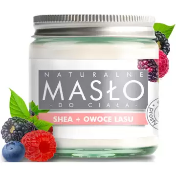 e-Fiore Masło do ciała 100% Naturalne Shea Butter Owoce lasu 120ml vege Skóra sucha, wrażliwa, dojrzała, alergiczna