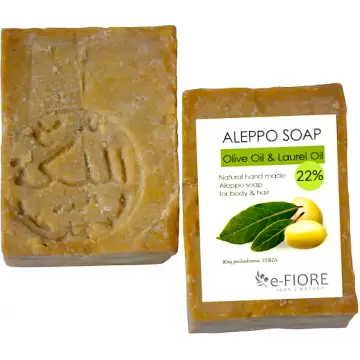 e-Fiore Mydło Aleppo oliwkowo-laurowe 22% 175g cera mieszana, skłonna do wyprysków