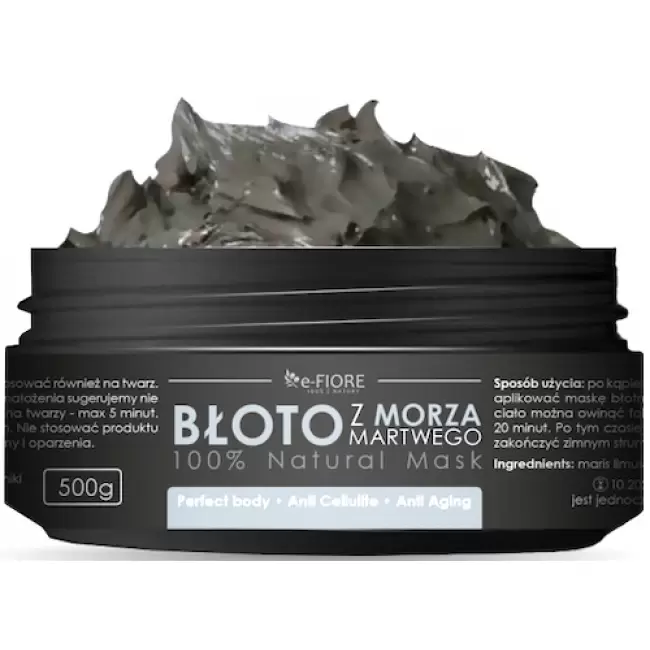 e-Fiore Naturalne gęste błoto z Morza Martwego 400g odchudzanie i cellulit