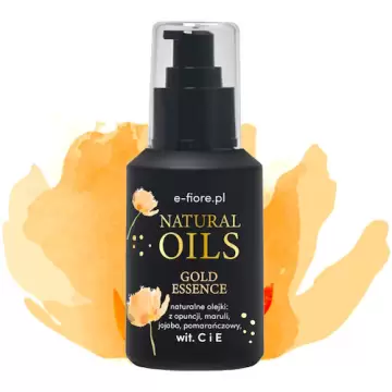 e-Fiore Naturalne Serum Olejkowe Ujędrniające GOLD ESSENCE z Witaminami C i E 50ml Cera Sucha i Dojrzała