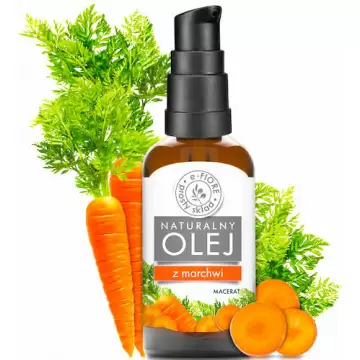 e-Fiore Naturalny Olej z Marchwi Macerat na Oleju ze Słonecznika Beta-Karoten 50ml Naturalny Samoopalacz