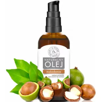 e-Fiore Naturalny Olejek z orzechów Makadamia nierafinowany 100ml Macadamia do suchej skóry i włosów