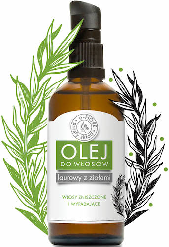 e-Fiore Olejek laurowy z ziołami do włosów 100ml intensywny porost