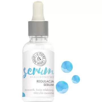 e-Fiore Serum Owsiane Hialuronowe, mocznik, kwas mlekowy, mleczko owsiane 30ml cera tłusta, trądzik