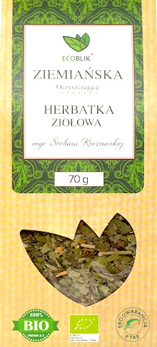 EcoBlik BIO Herbatka ziołowa Ziemiańska 70g luz EKO oczyszczająca  Korżawskiej