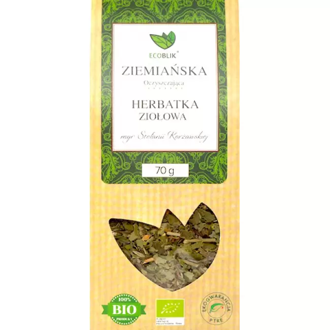 EcoBlik BIO Herbatka ziołowa Ziemiańska 70g luz EKO oczyszczająca Korżawskiej Wątroba