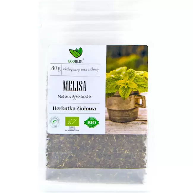 EcoBlik BIO Melisa 80g EKO Herbatka relaksująca ekologiczna Sen Relaks