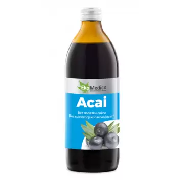 EkaMedica Acai sok z Jagody Acai 100% 500ml - suplement diety