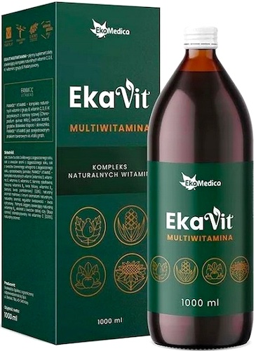 EkaMedica Ekavit Multiwitamina 1000ml - suplement diety Kompleks naturalnych witamin 1l