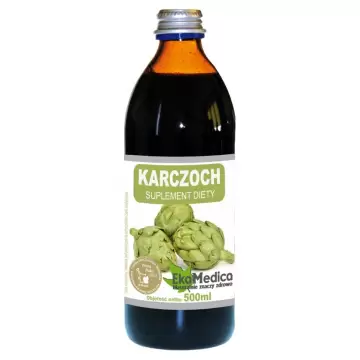 EkaMedica Karczoch Sok z Karczocha 500ml 100% - suplement diety 