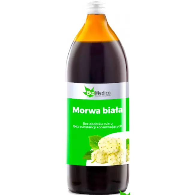 EkaMedica Morwa Biała sok z Morwy Białej 1000ml - suplement diety